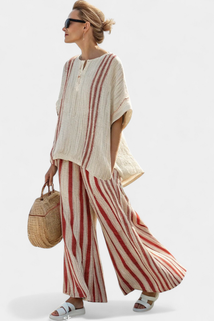 Aisling - Stylish Striped Ensemble