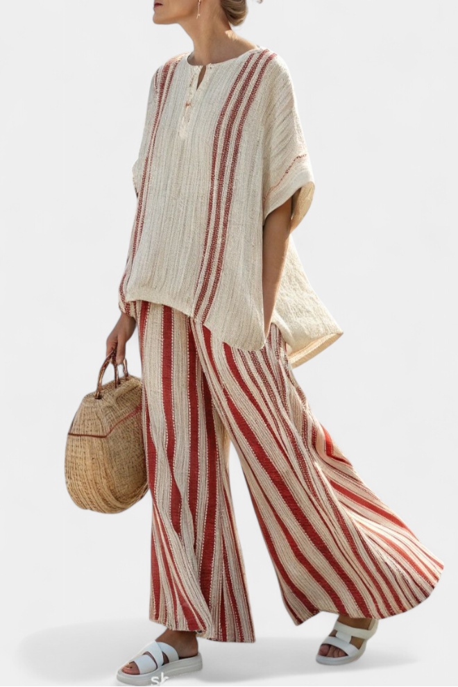 Aisling - Stylish Striped Ensemble