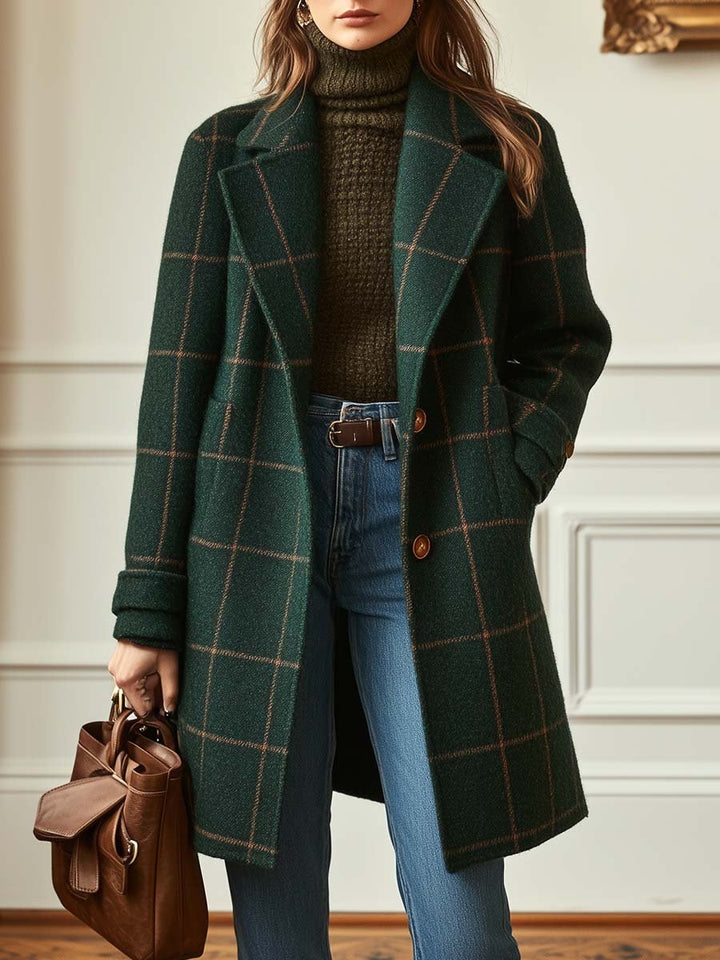 Aisling - Plaid Pattern Coat