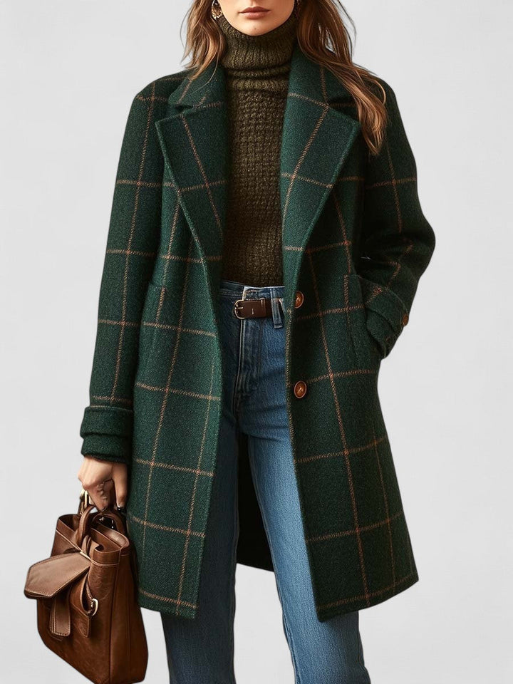 Aisling - Plaid Pattern Coat