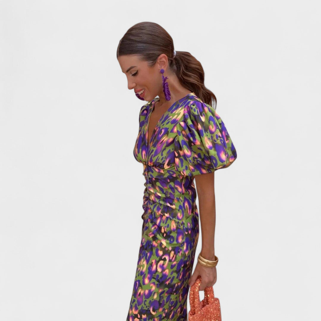 Bridie - Chic Tropical Elegance Dress