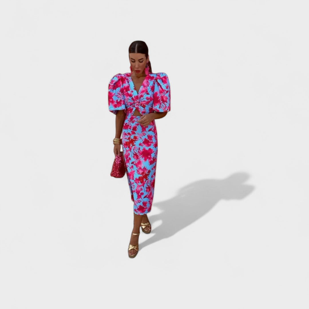 Bridie - Chic Tropical Elegance Dress