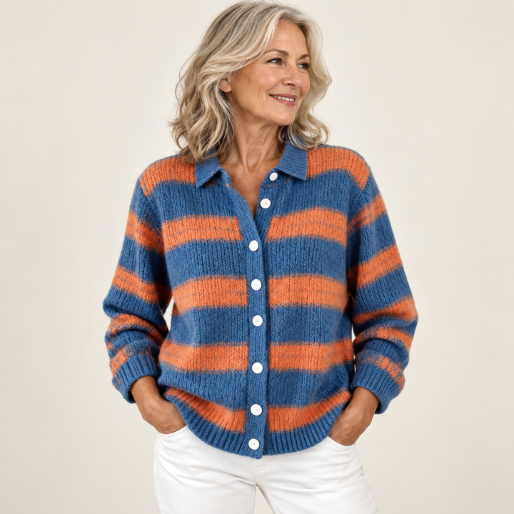 LIRENA™ - STRIPED HOODIE BLOUSE