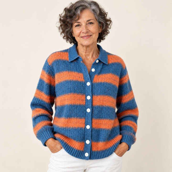 LIRENA™ - STRIPED HOODIE BLOUSE