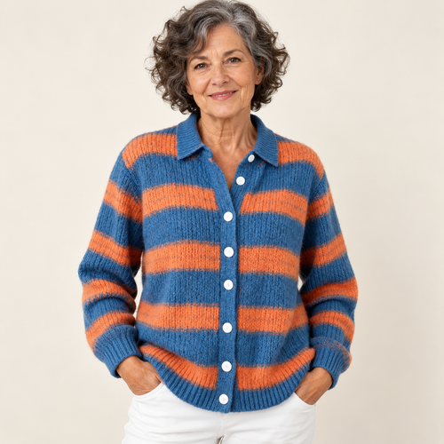 LIRENA™ - STRIPED HOODIE BLOUSE