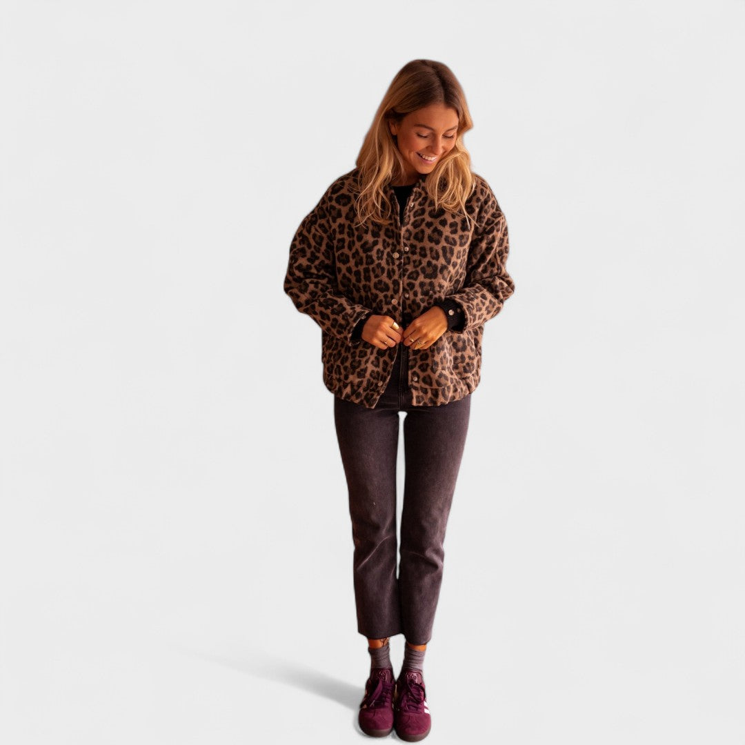 Caoimhe - Contemporary Leopard Print Coat