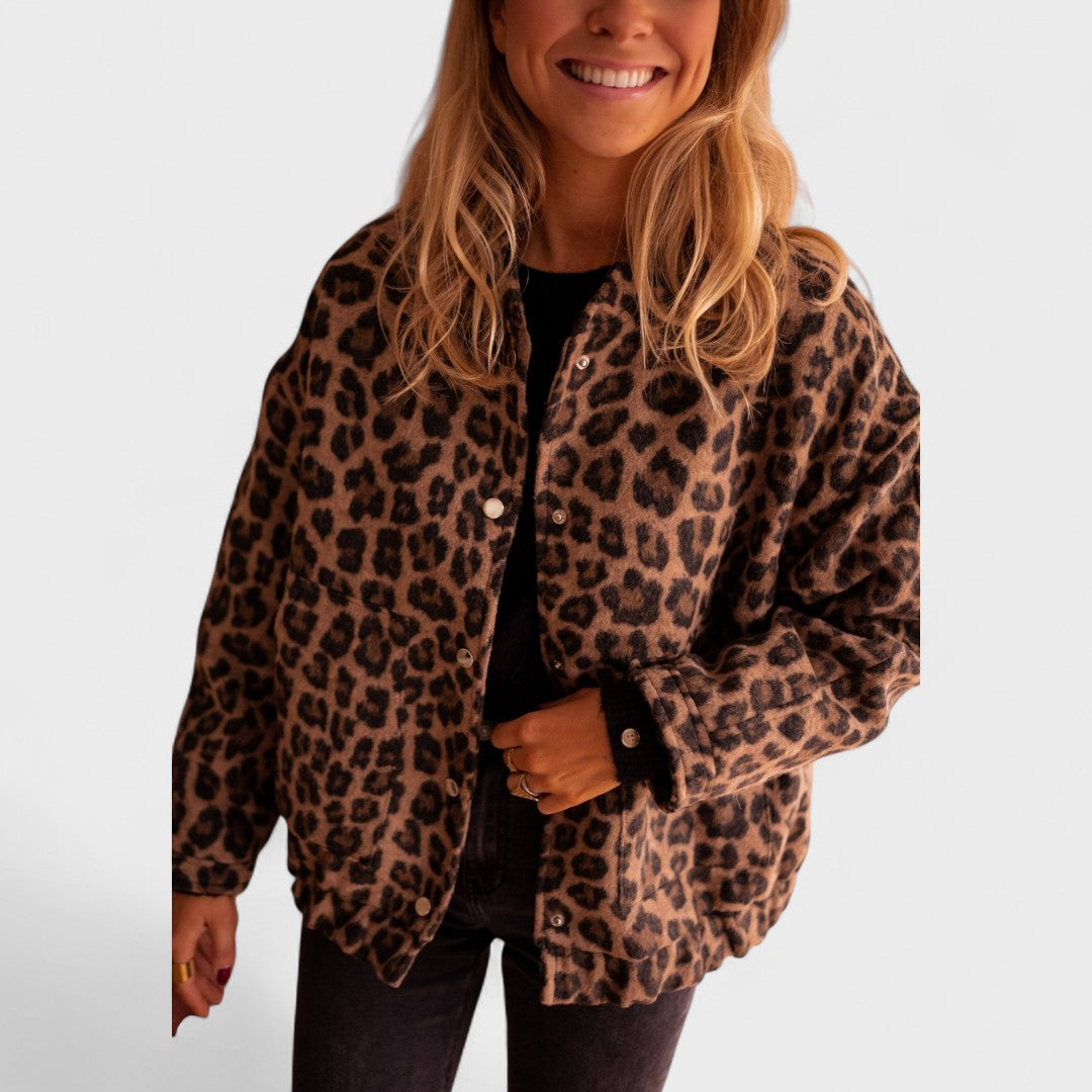 Caoimhe - Contemporary Leopard Print Coat