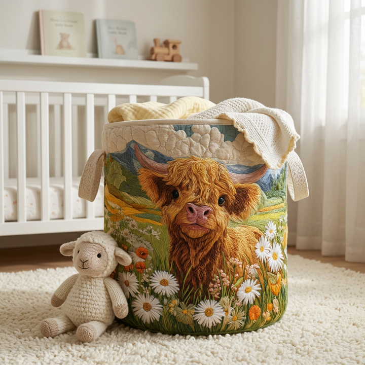 Blooming Highlands | Quilted Laundry Basket