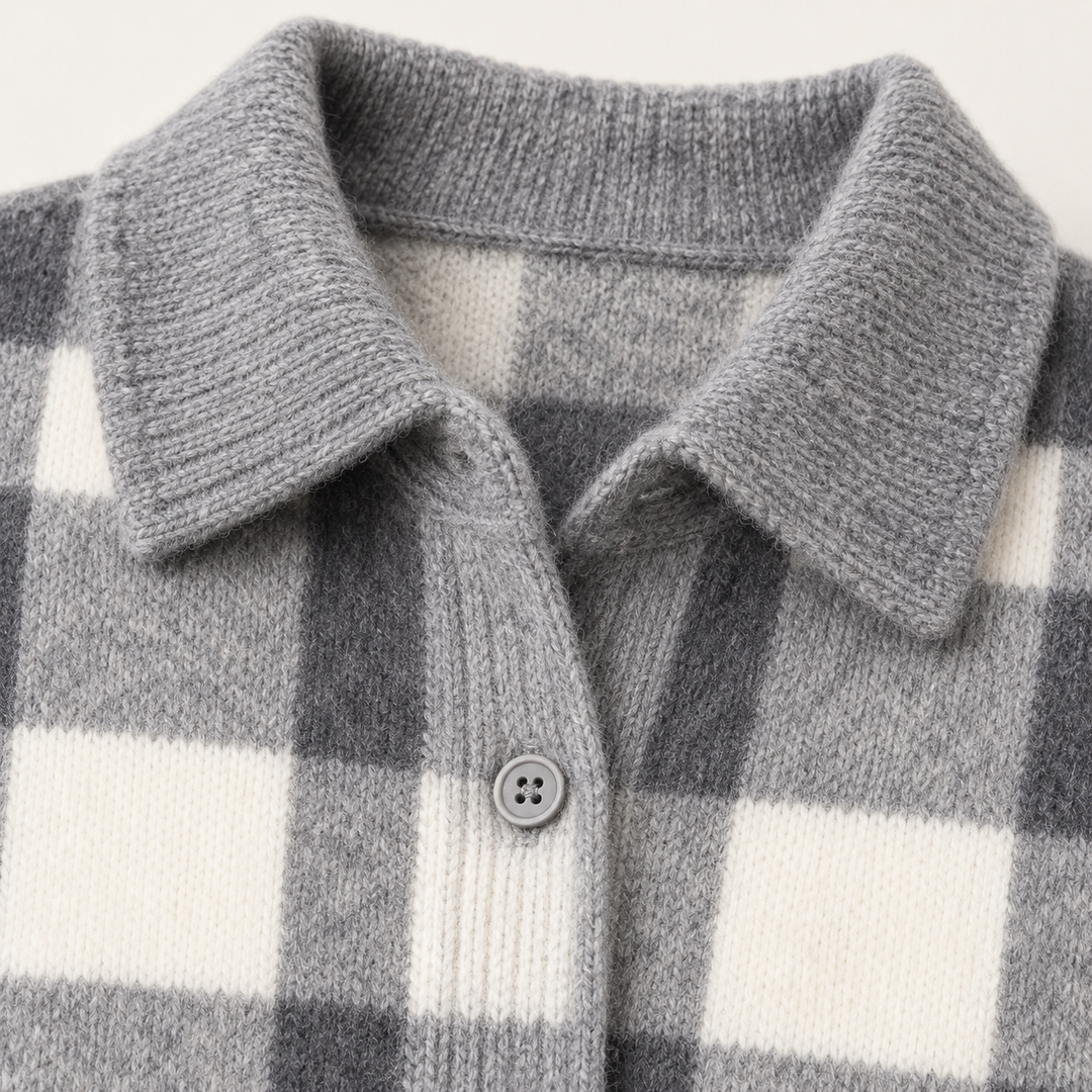 MARIELLE™ - CHECKED HOODIE BLOUSE