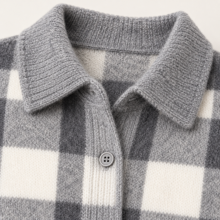 MARIELLE™ - CHECKED HOODIE BLOUSE