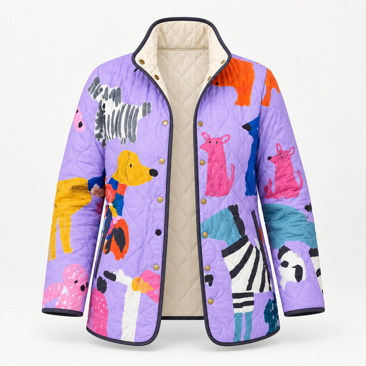 Nancy | Little Dogs Quilted Jacket
