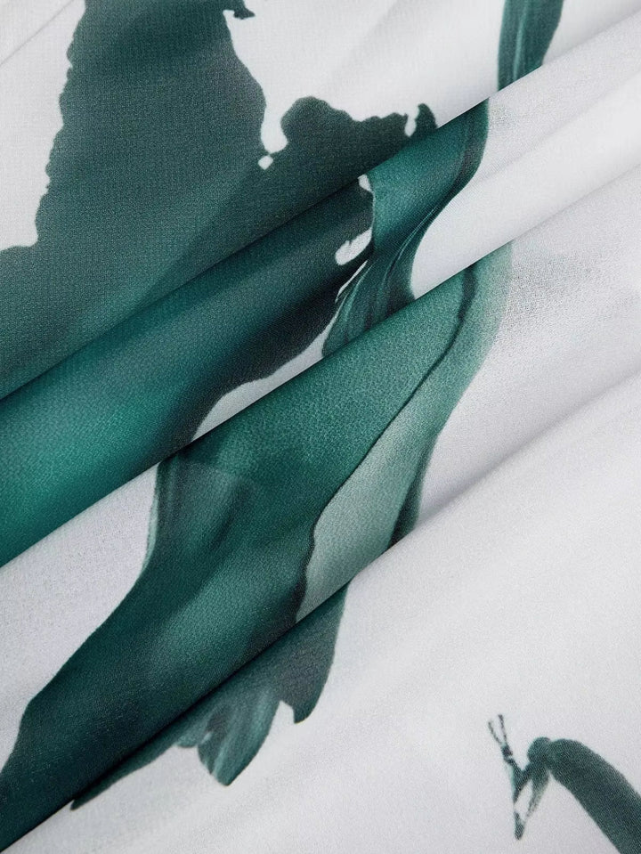 Éilis - Flowing Watercolor Maxi Dress