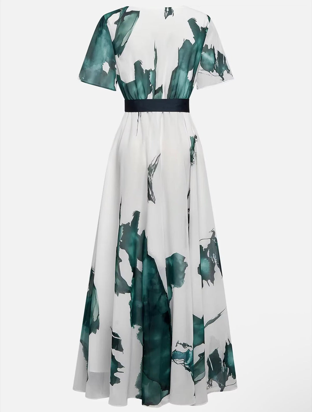 Éilis - Flowing Watercolor Maxi Dress