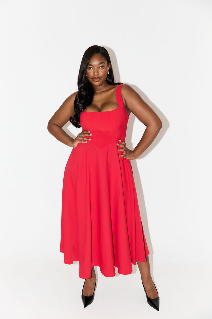 Brighid - Chic Midi Dress