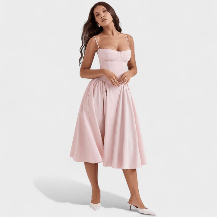 Emer - Midi Length Corset Dress
