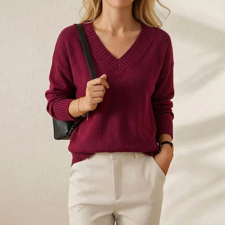 Christine – Soft V-Neck Pullover Jumper