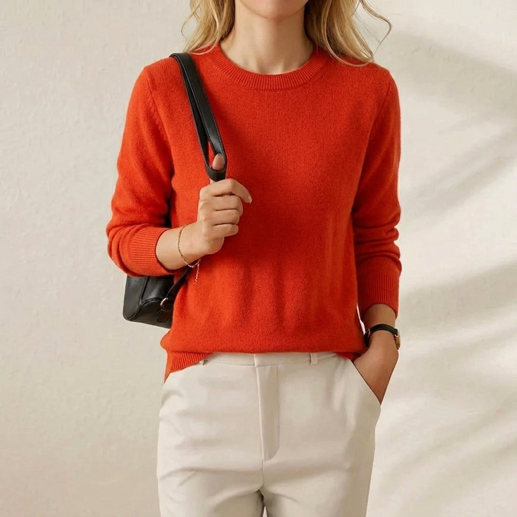 Melanie – Classic Crewneck Pullover Jumper