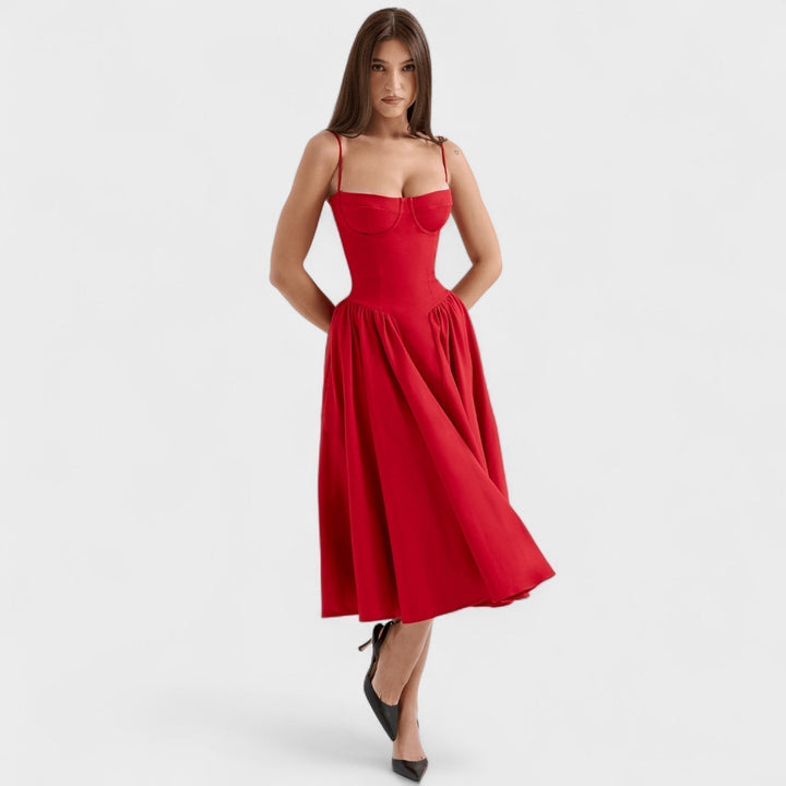 Emer - Midi Length Corset Dress