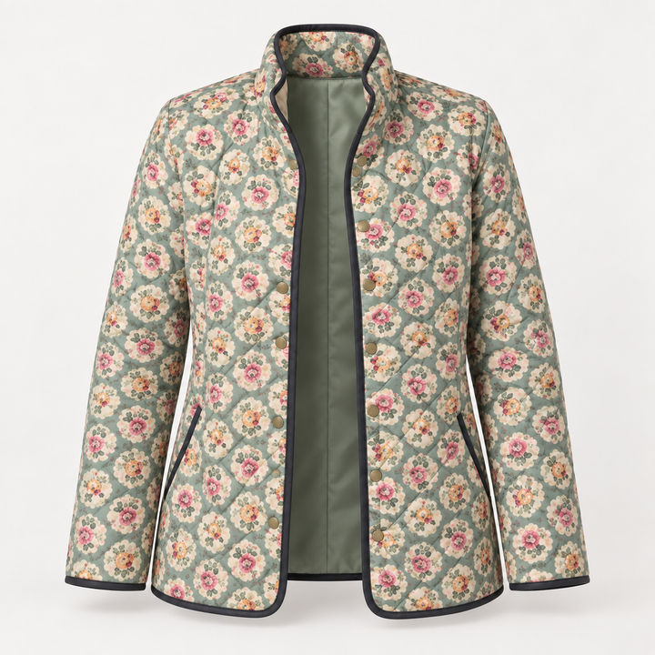 Rosamund | Floral Tapestry Quilted Jacket