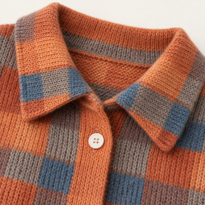SAFIYA™ - CHECKED BLOUSE MADE FROM WARM, SOFT HOODIE MATERIAL