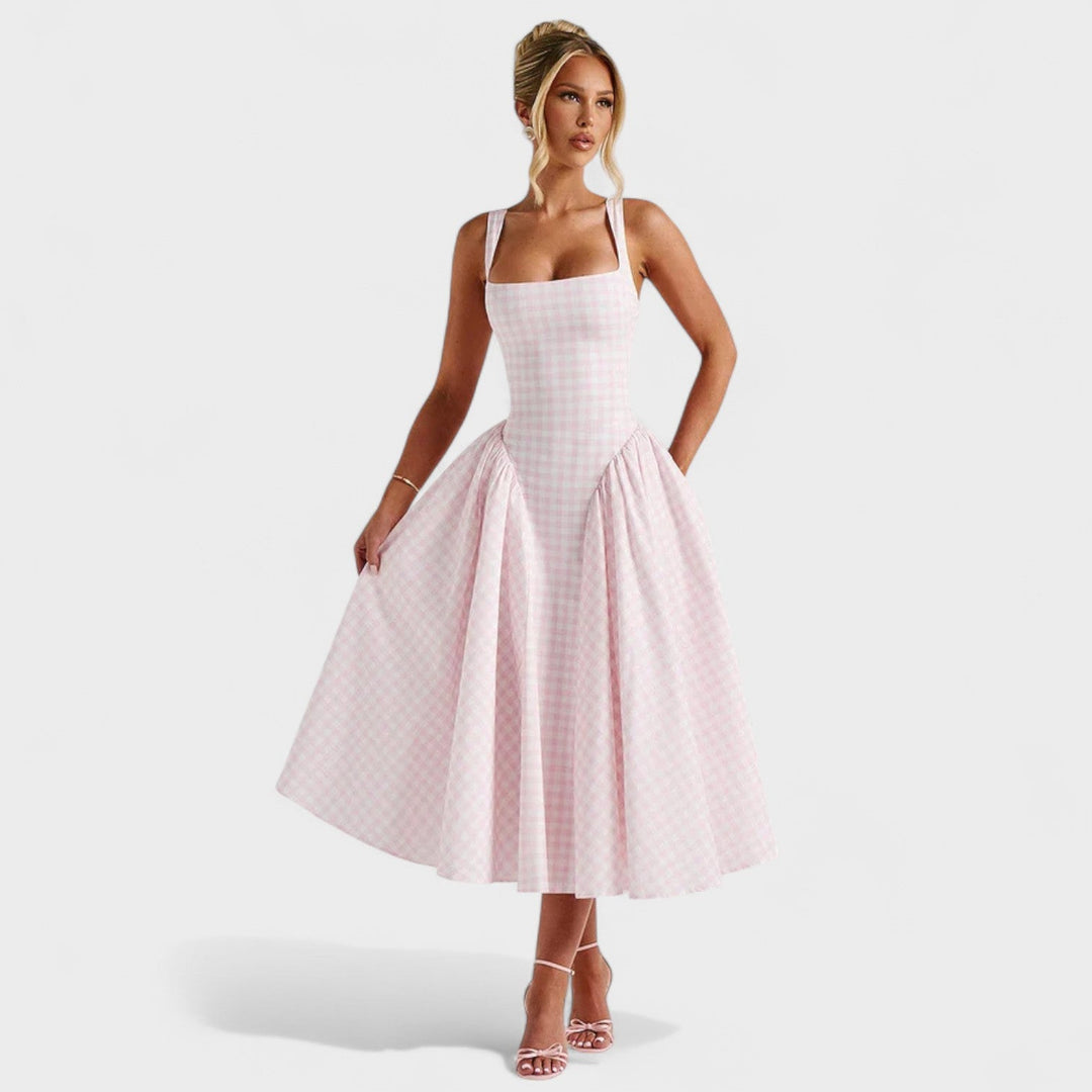 Creidne - Gingham Midi Dress