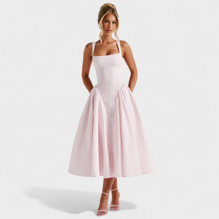 Creidne - Gingham Midi Dress