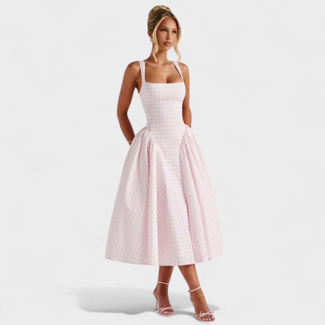 Creidne - Gingham Midi Dress