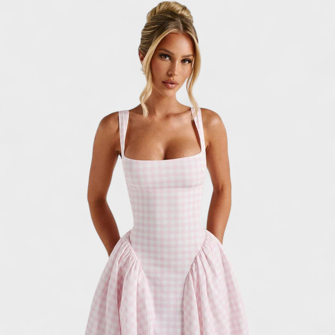 Creidne - Gingham Midi Dress