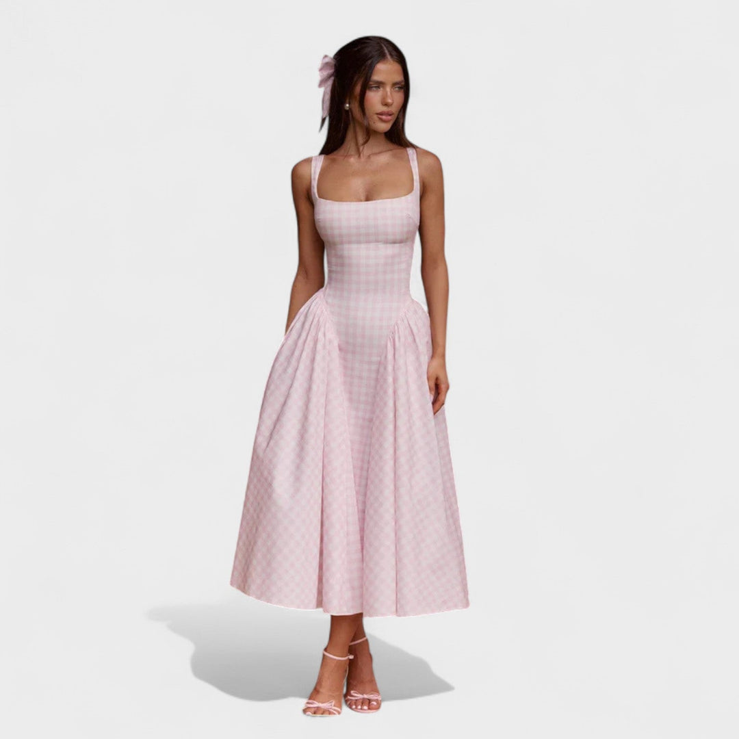 Creidne - Gingham Midi Dress