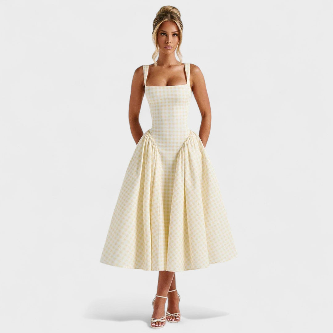 Creidne - Gingham Midi Dress