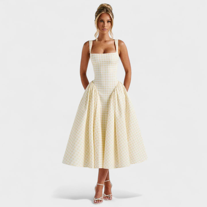 Creidne - Gingham Midi Dress