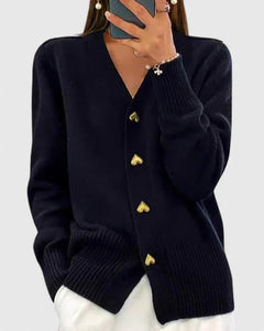 Maeve - Chic Heart-Embellished Coat