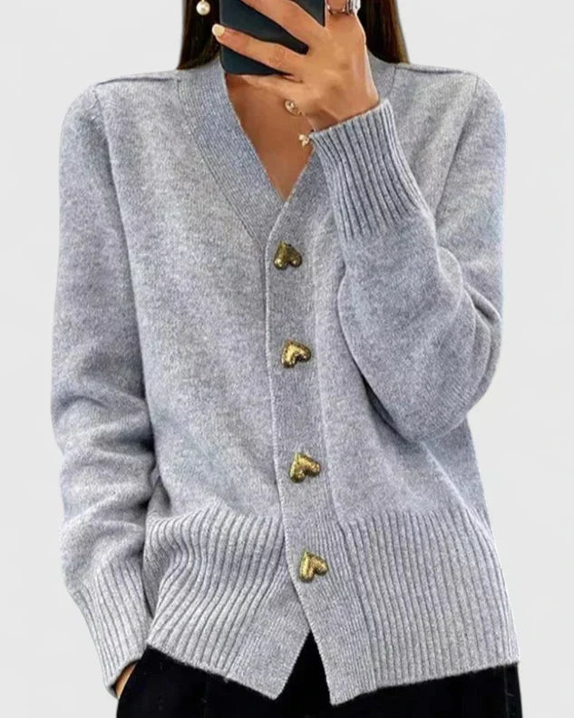 Maeve - Chic Heart-Embellished Coat