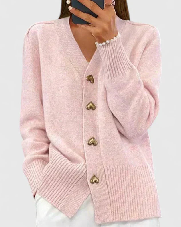 Maeve - Chic Heart-Embellished Coat