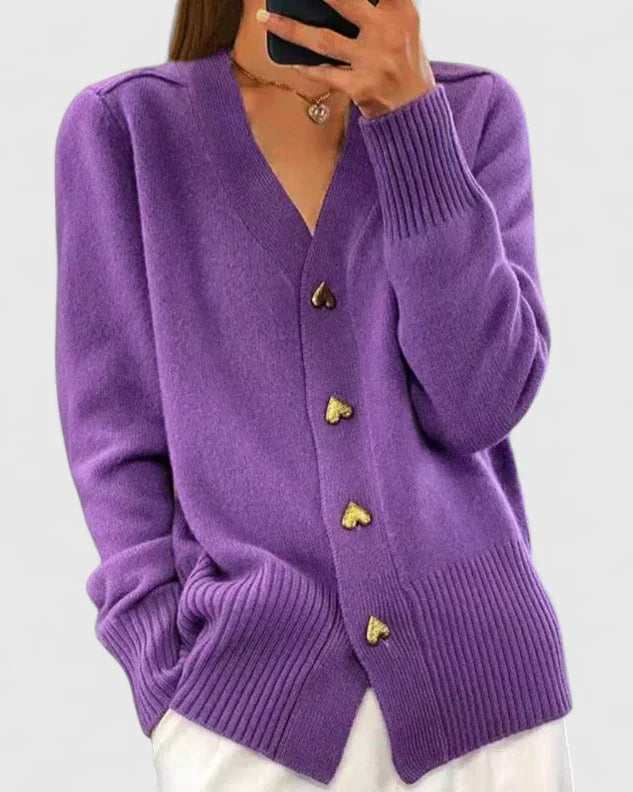Maeve - Chic Heart-Embellished Coat