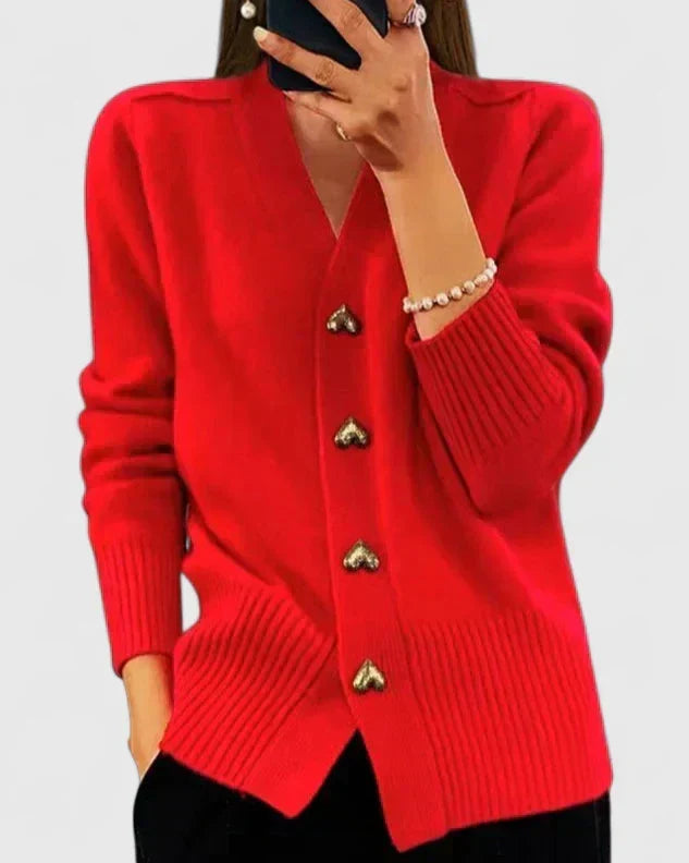 Maeve - Chic Heart-Embellished Coat