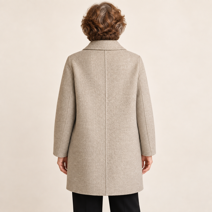 Women's Fitted Mid-Length Coat – Windproof