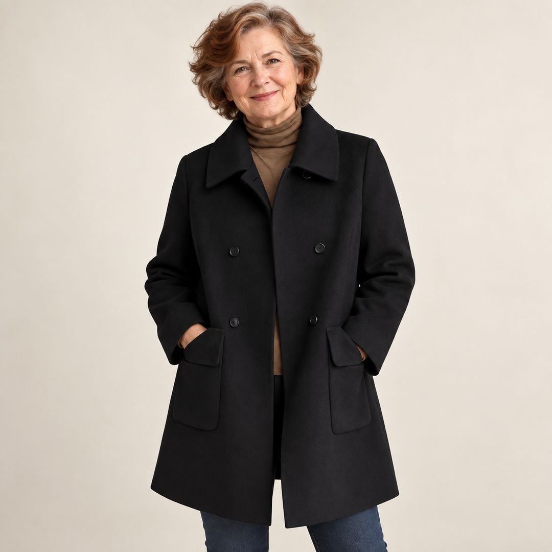 Women's Fitted Mid-Length Coat – Windproof
