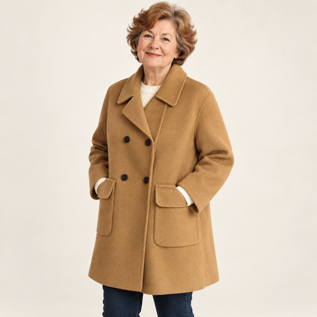 Women's Fitted Mid-Length Coat – Windproof