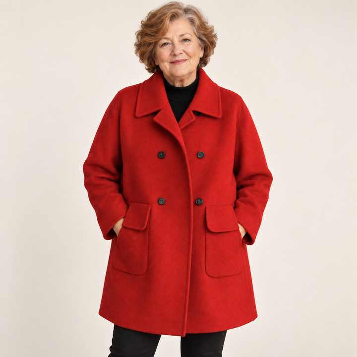 Women's Fitted Mid-Length Coat – Windproof