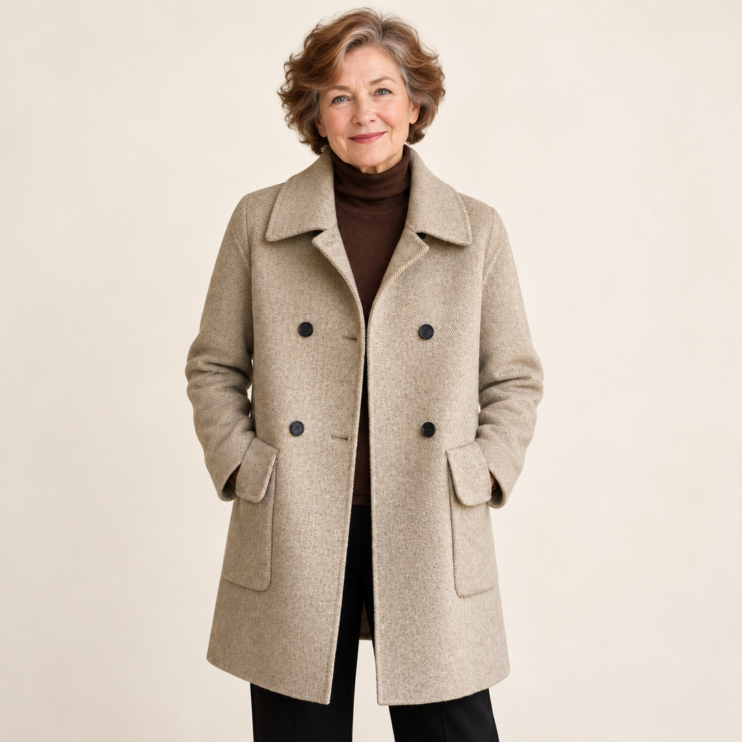 Women's Fitted Mid-Length Coat – Windproof