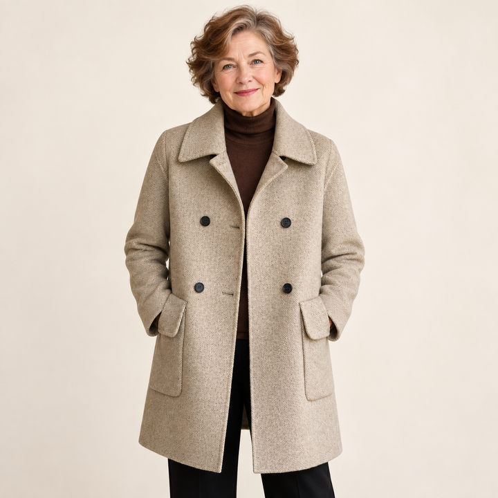 Women's Fitted Mid-Length Coat – Windproof