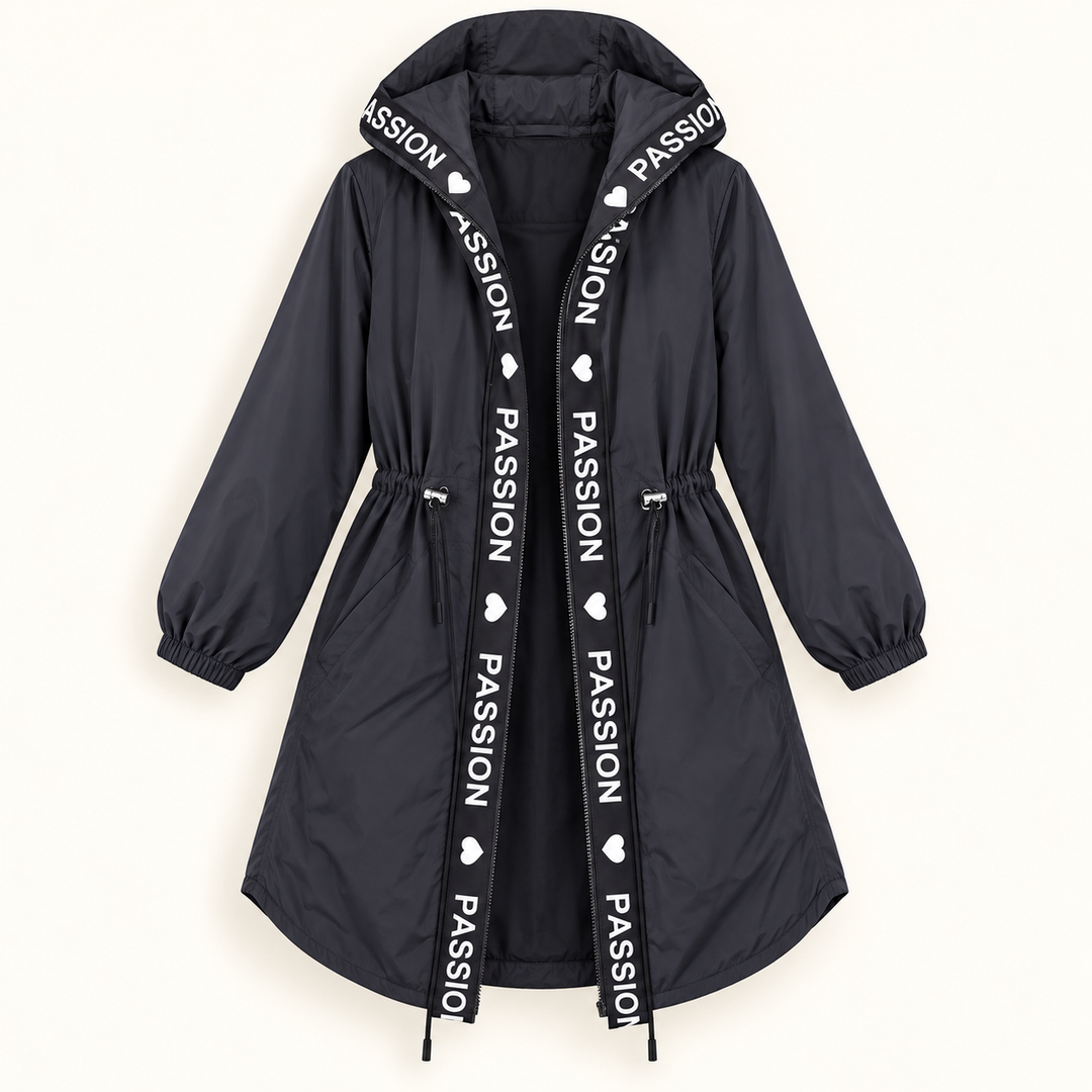 Women's Lightweight Hooded Trench Coat