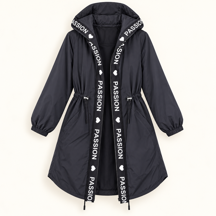 Women's Lightweight Hooded Trench Coat