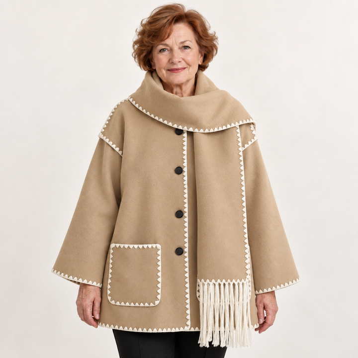 Women's Relaxed Scarf Coat