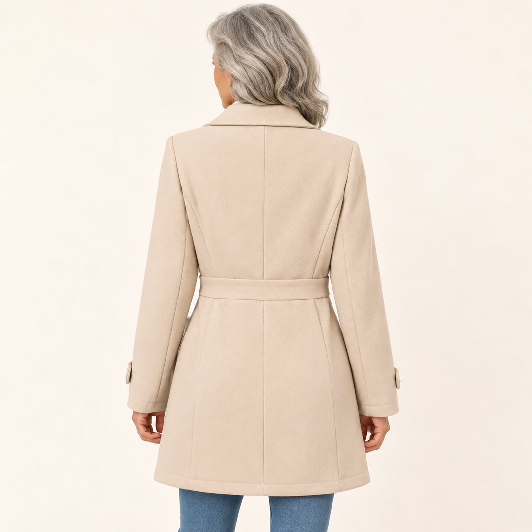 Women's Trench Coat with Adjustable Belt