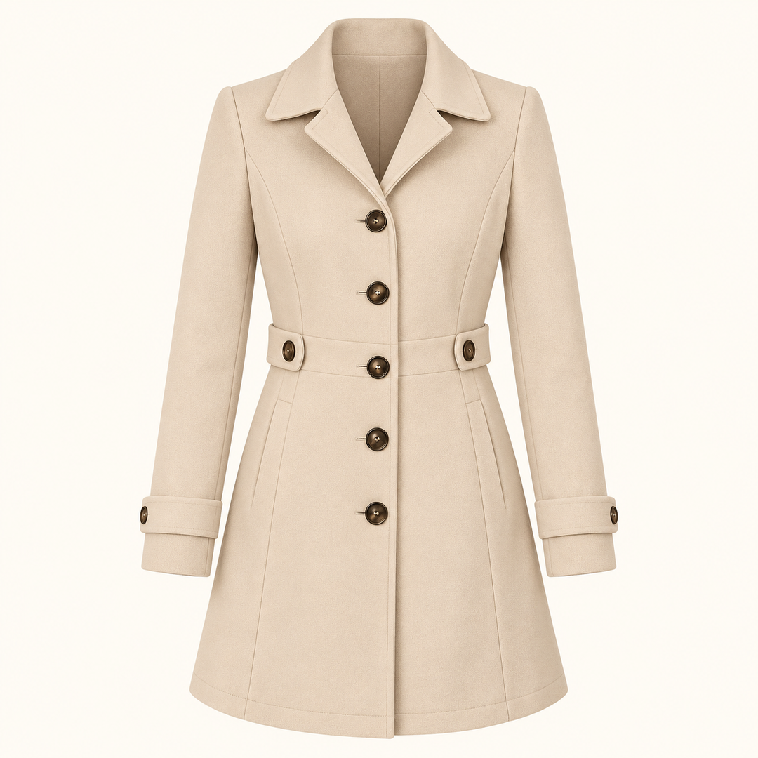 Women's Trench Coat with Adjustable Belt