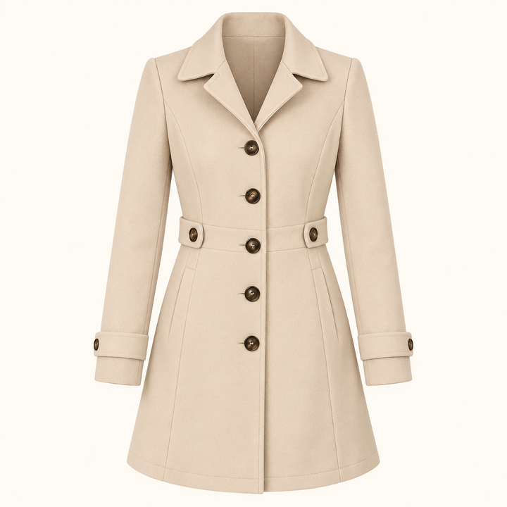Women's Trench Coat with Adjustable Belt