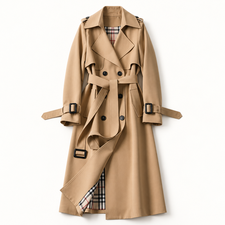 Women's Belted Trench Coat – Water-Resistant