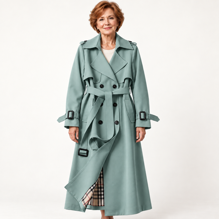 Women's Belted Trench Coat – Water-Resistant
